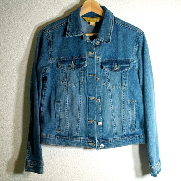 Roebuck & Co Jackets & Blazers - Vintage Sears Roebuck Distressed Denim Jacket Trucker Womens Small Blue Jean